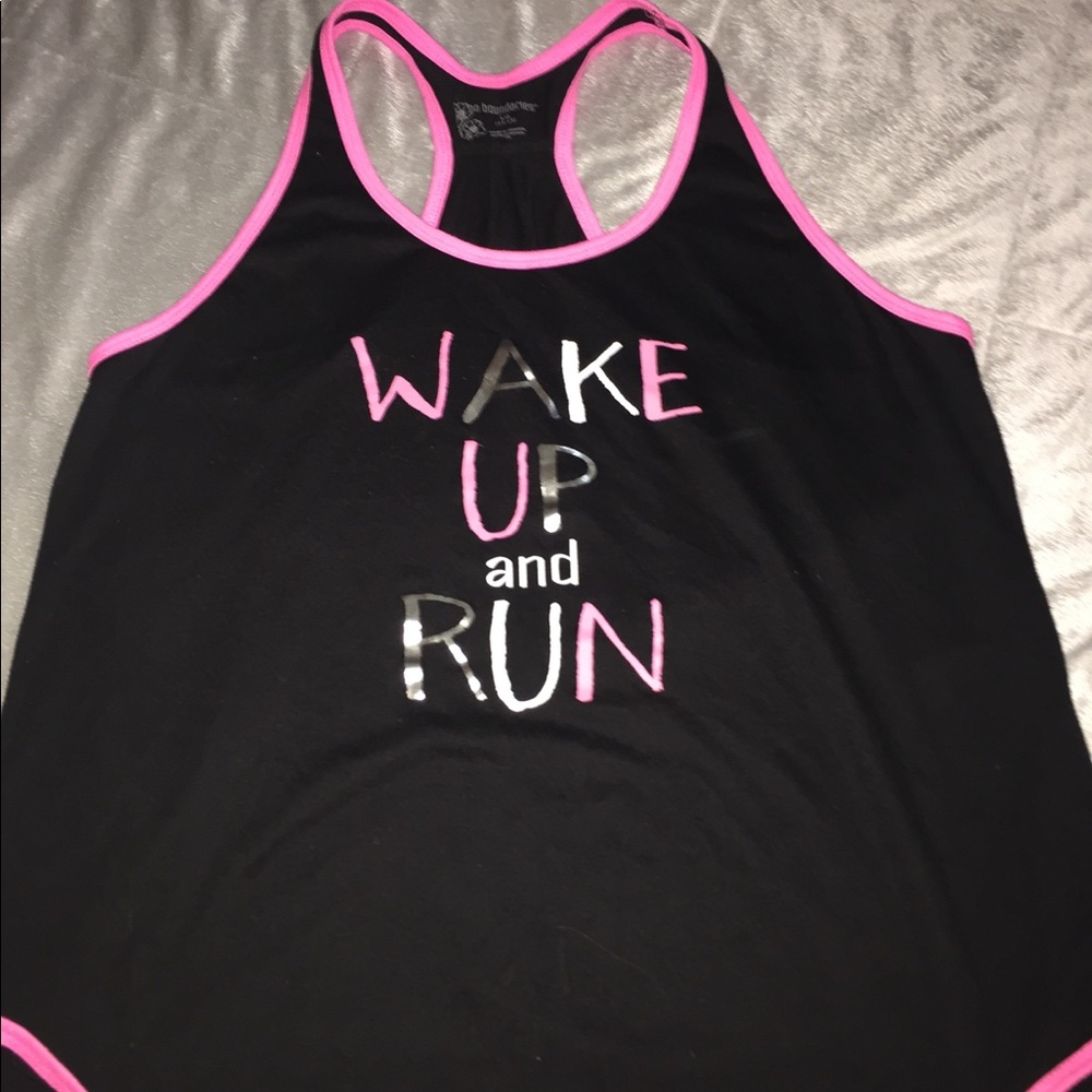 “Wake up and run” tank top